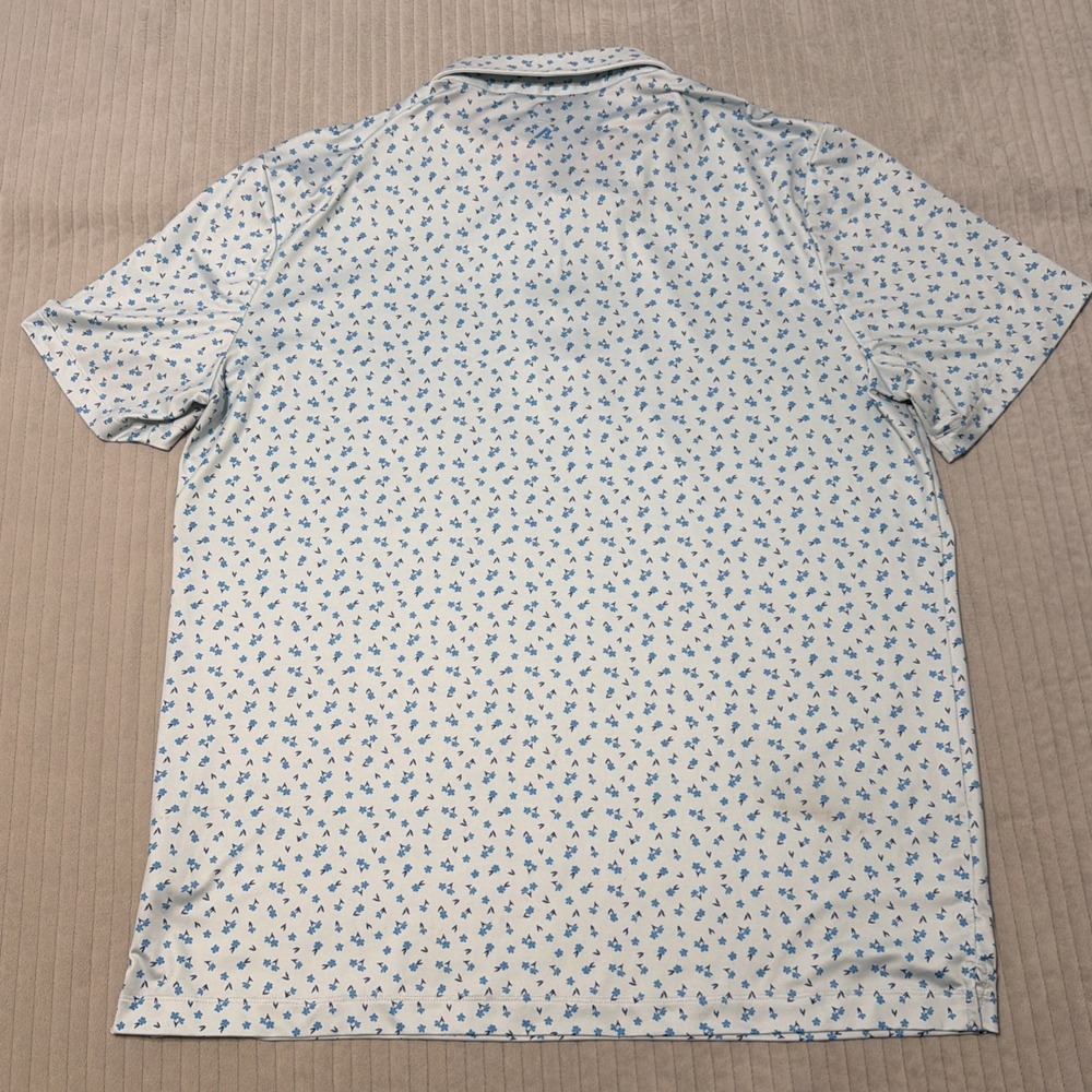 Redvanly Polo Shirt Mens XLarge Blue Floral  Performance Stretch Golf - Picture 5 of 6